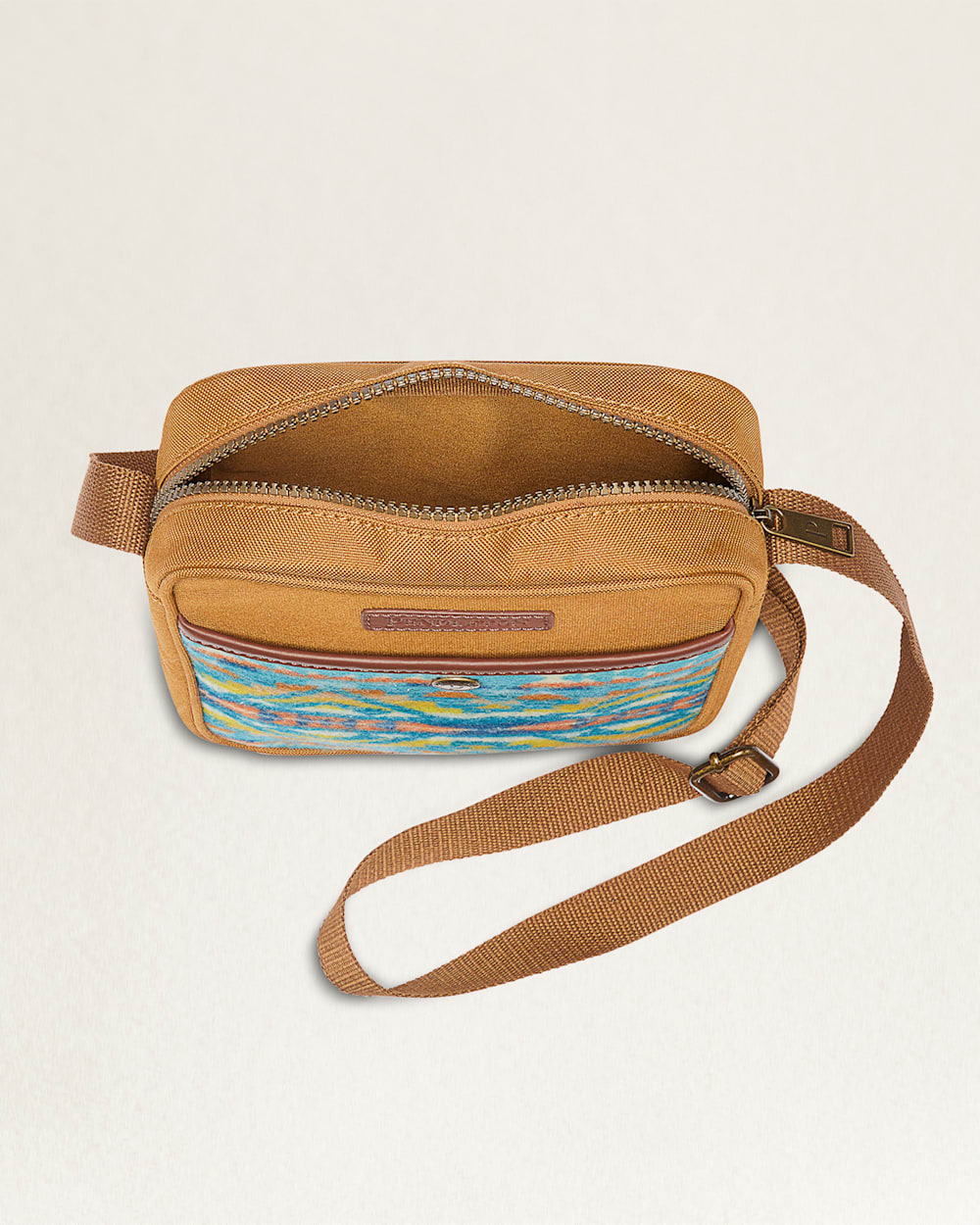 ALTERNATE VIEW OF CROSSBODY SATCHEL IN TURQUOISE ALTO MESA image number 3