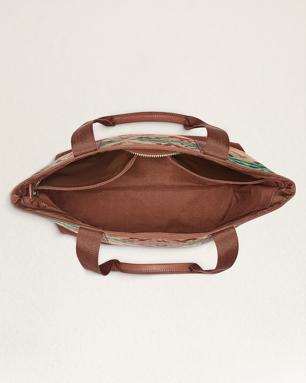ALTERNATE VIEW OF ZIP TOTE IN TAN SAWTOOTH MOUNTAIN image number 3