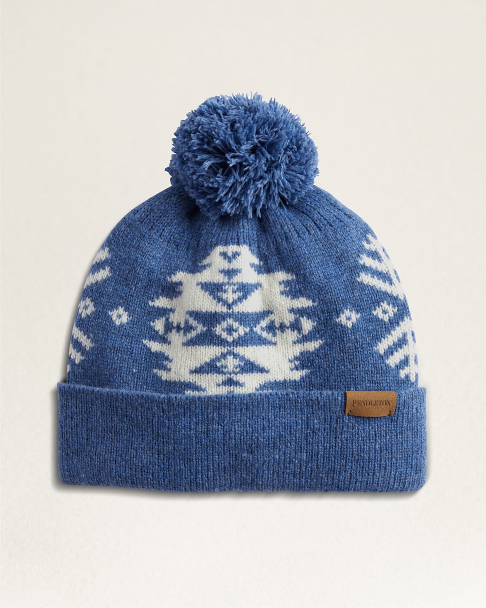 LAMBSWOOL HAT WITH POM POM IN LIGHT BLUE LUMINARIA image number 1