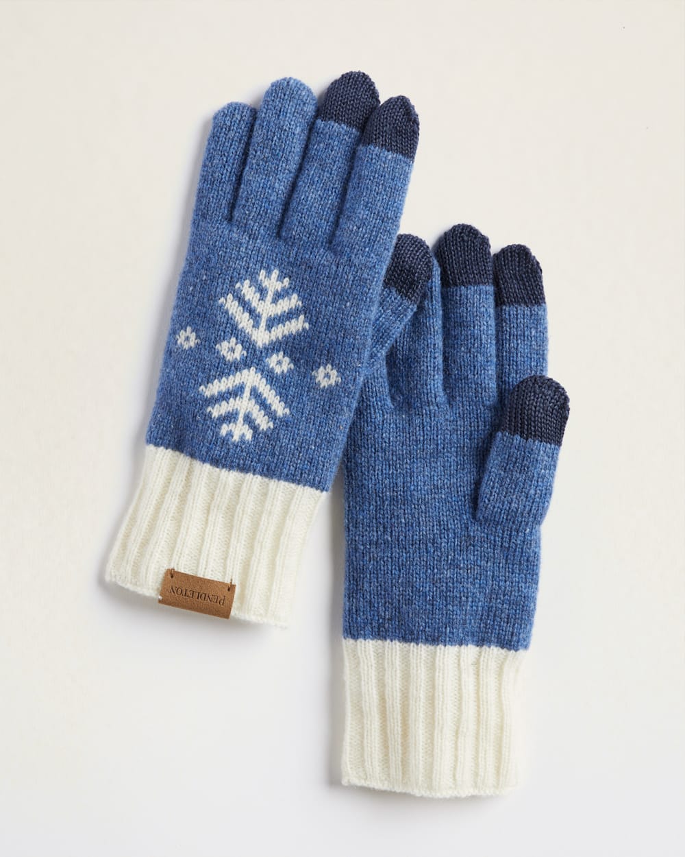 LAMBSWOOL TEXTING GLOVES IN LIGHT BLUE LUMINARIA image number 1