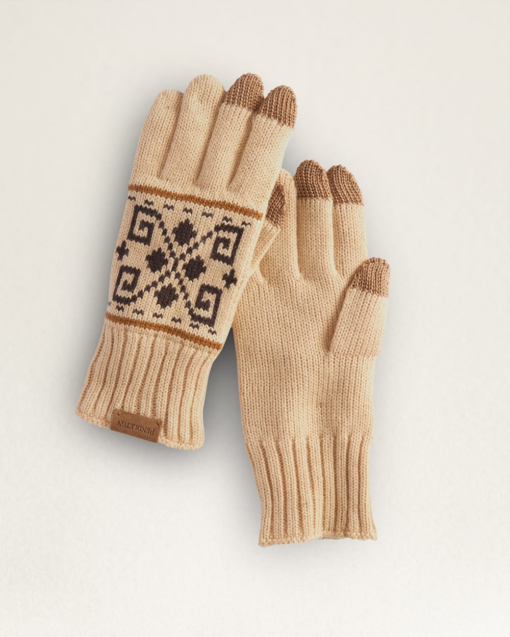 ALTERNATE VIEW OF WESTERLEY COLD WEATHER KNIT SET IN TAN image number 2