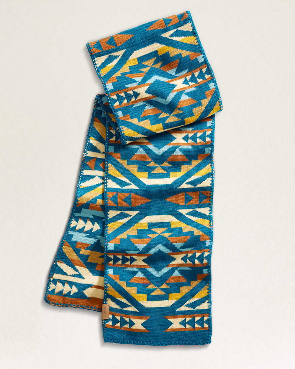 MERINO KNIT SCARF IN TURQUOISE ALTO MESA image number 1