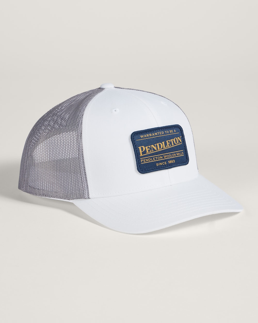 CLASSIC PATCH TRUCKER HAT IN WHITE image number 1