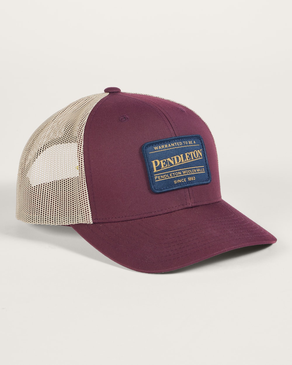 CLASSIC PATCH TRUCKER HAT IN MAROON image number 1