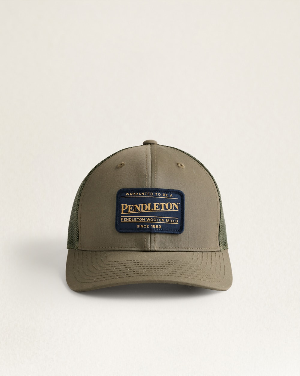 CLASSIC PATCH TRUCKER HAT IN LODEN image number 1