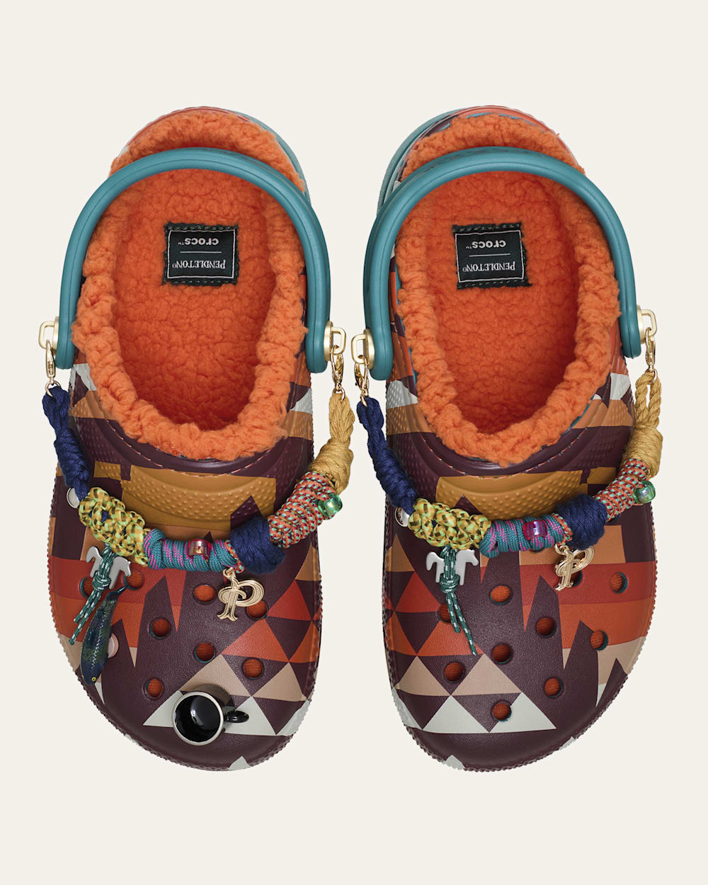 ALTERNATE VIEW OF CROCS X PENDLETON NEHALEM CLASSIC LINED CLOGS IN MULTI image number 2
