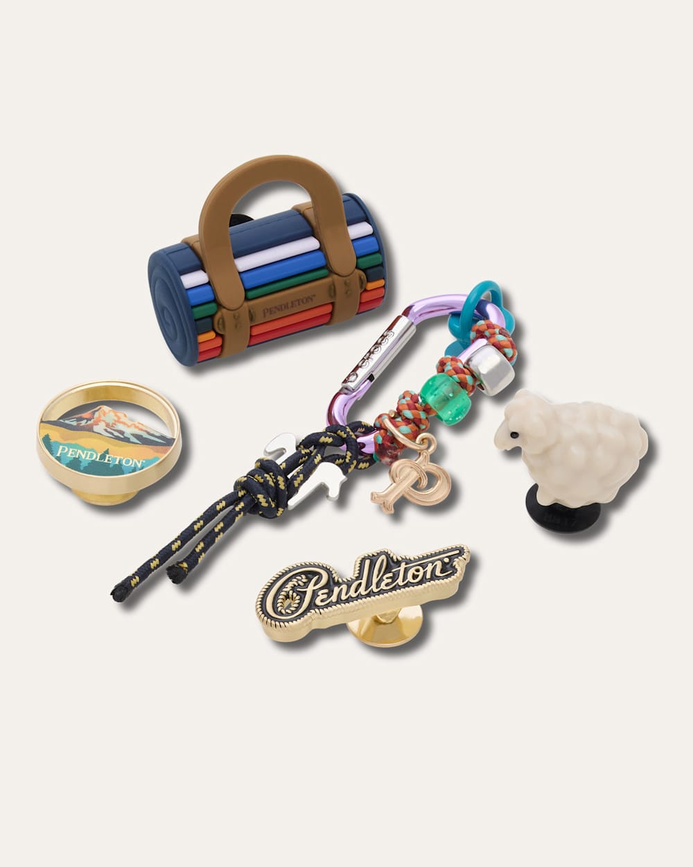 ALTERNATE VIEW OF CROCS X PENDLETON 5 PACK JIBBITZ  IN MULTI image number 3