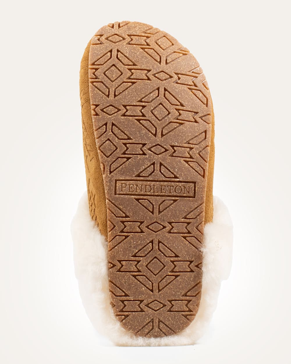 ALTERNATE VIEW OF WOMEN'S EMBOSSED SCUFF SLIPPERS IN CHESTNUT image number 2