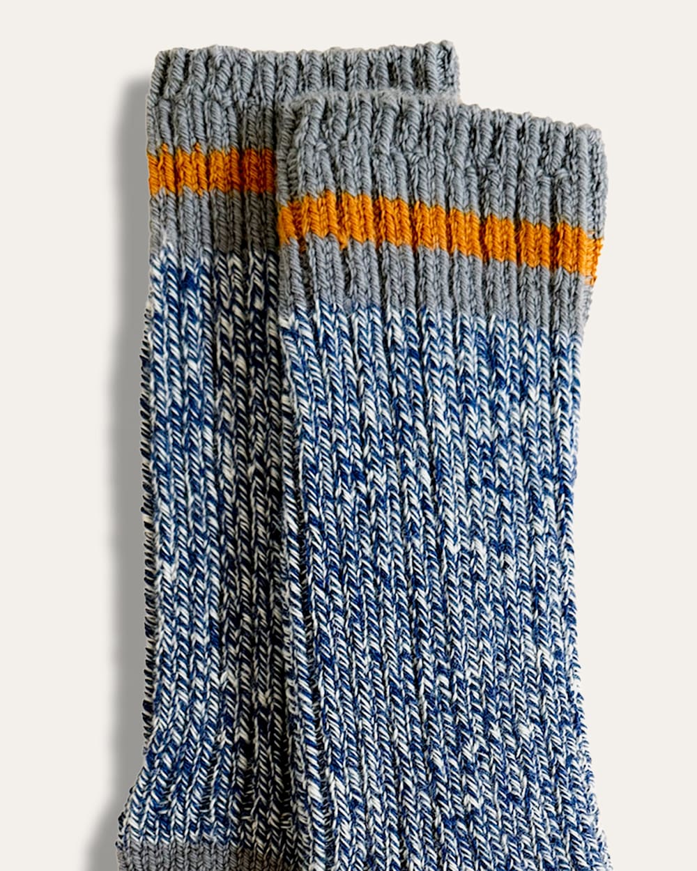 ALTERNATE VIEW OF RAGG STRIPE MERINO WOOL SOCKS IN BLUE image number 2