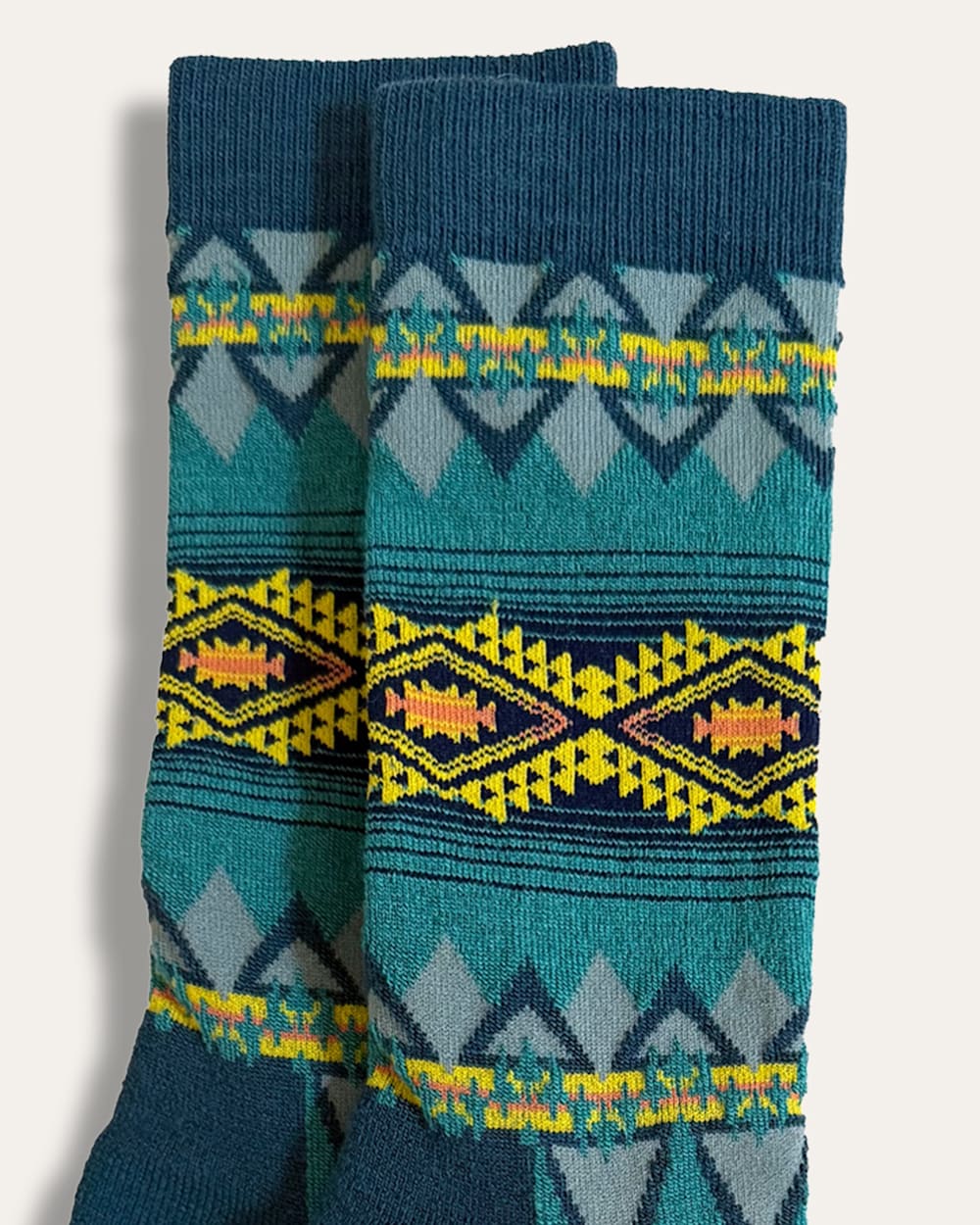 ALTERNATE VIEW OF WILDLAND HEROES MERINO WOOL CREW SOCKS IN INDIGO image number 2