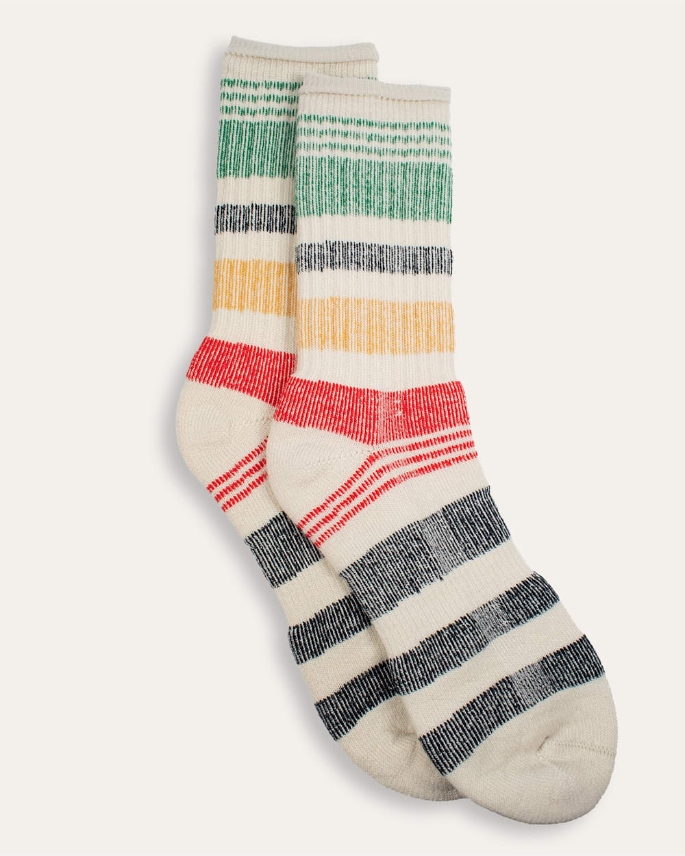 CAMP STRIPE HIKING SOCKS IN IVORY image number 1