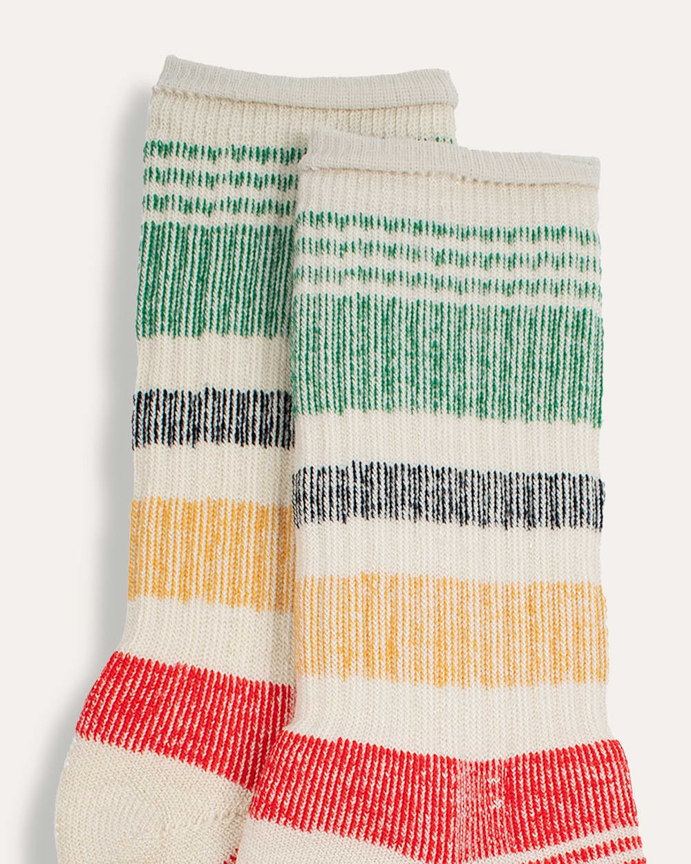 ALTERNATE VIEW OF CAMP STRIPE HIKING SOCKS IN IVORY image number 2