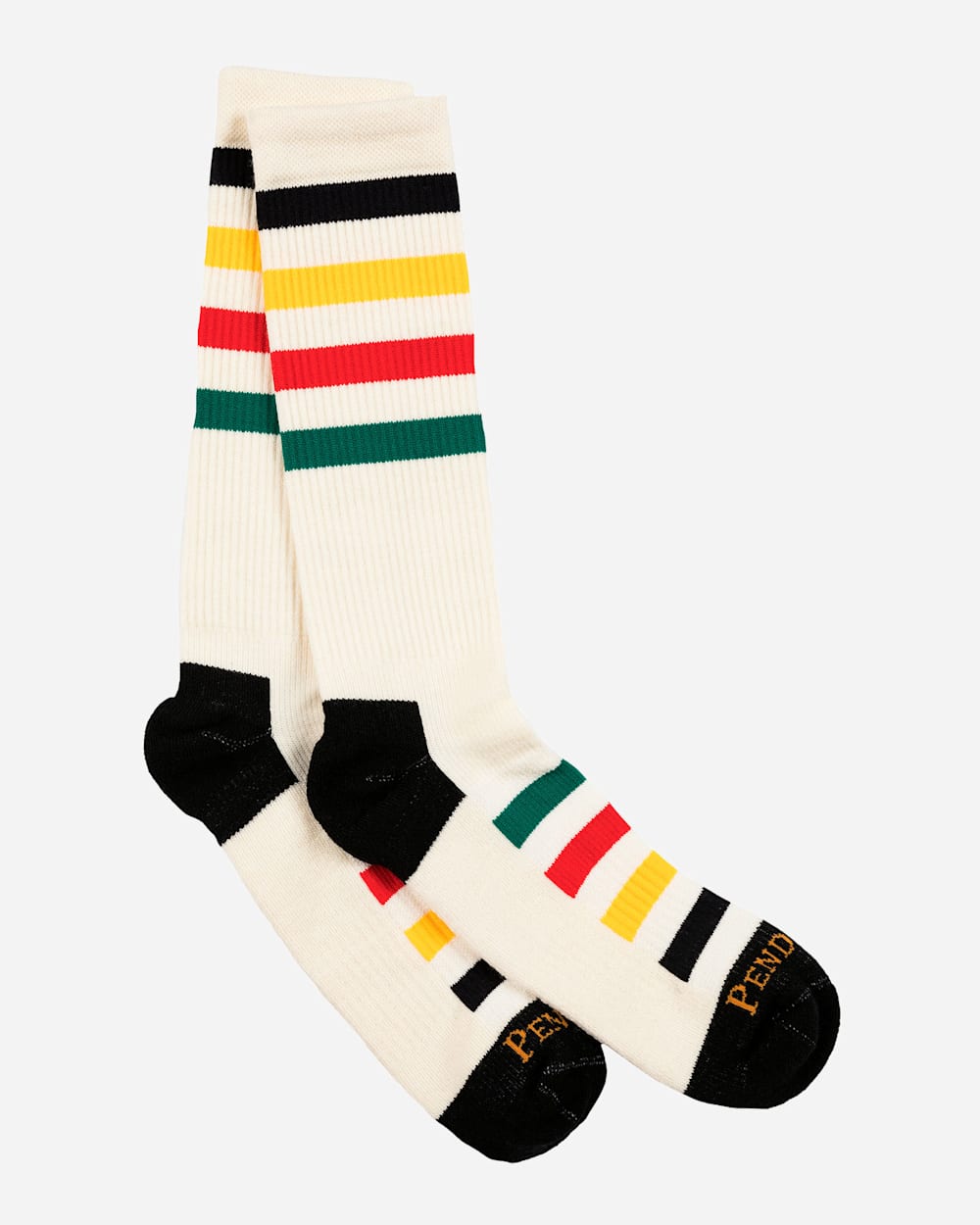 Men's White + Black Striped Crew Socks - Nothing New®