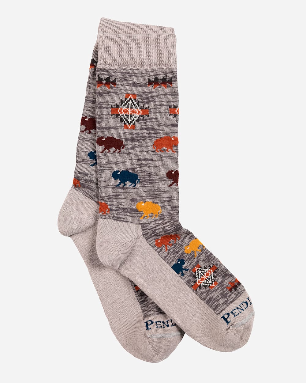 PRAIRIE RUSH HOUR CREW SOCKS IN GREY image number 1