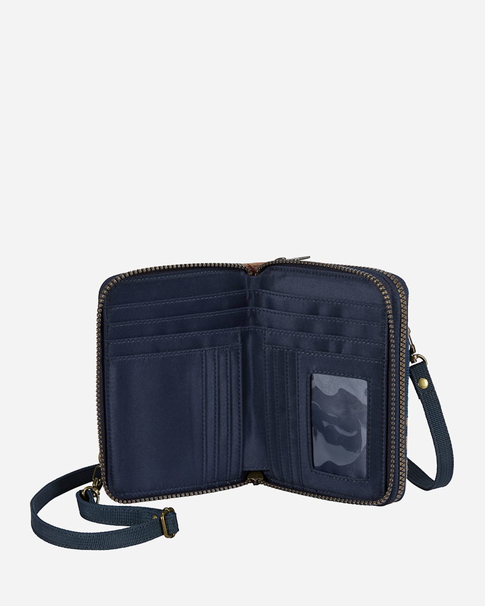 ALTERNATE VIEW OF PILOT ROCK WALLET ON A STRAP IN TAN image number 3