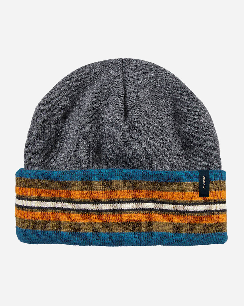 NATIONAL PARK STRIPE BEANIE IN OLYMPIC GREY image number 1