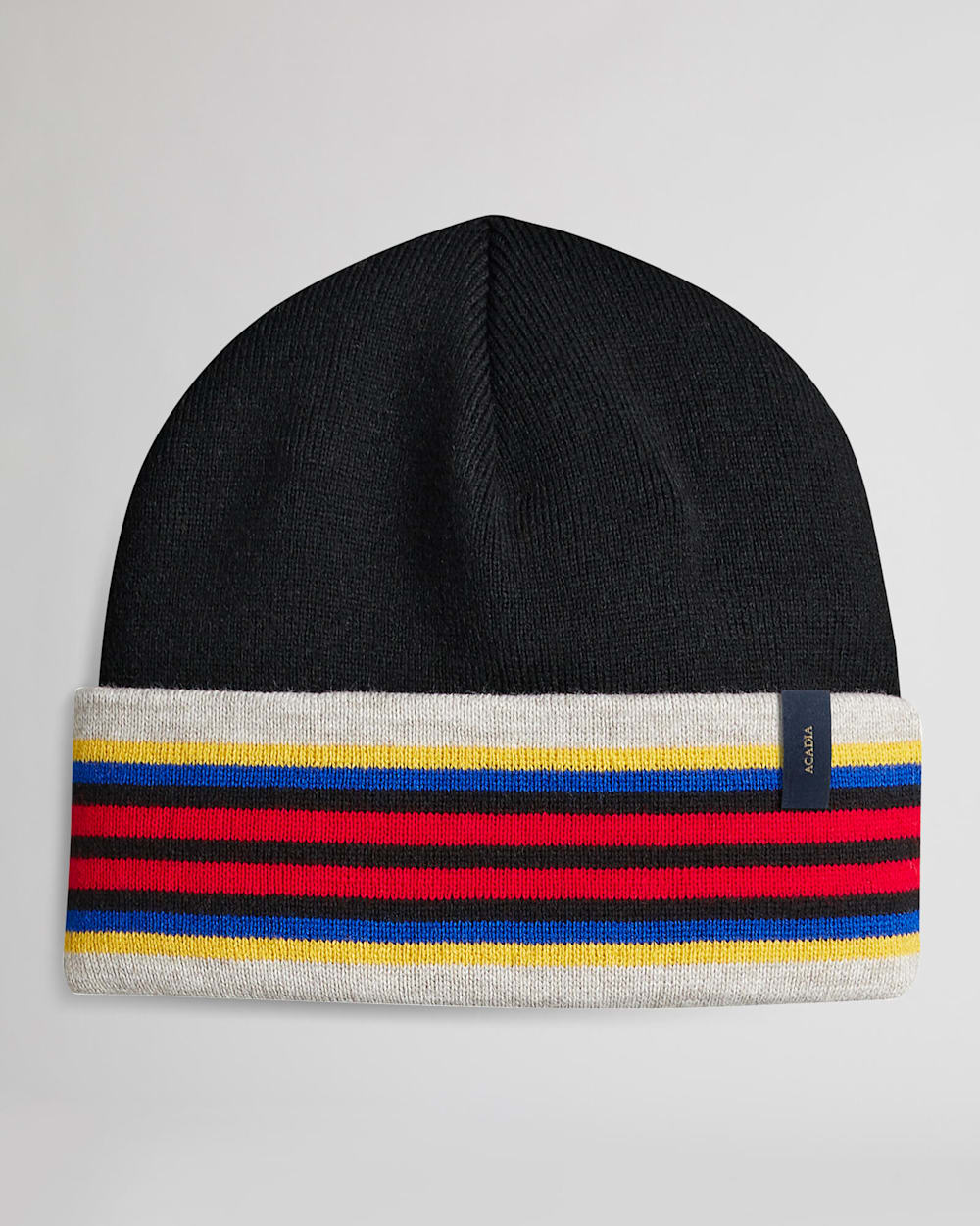 NATIONAL PARK STRIPE BEANIE IN ACADIA BLACK image number 1
