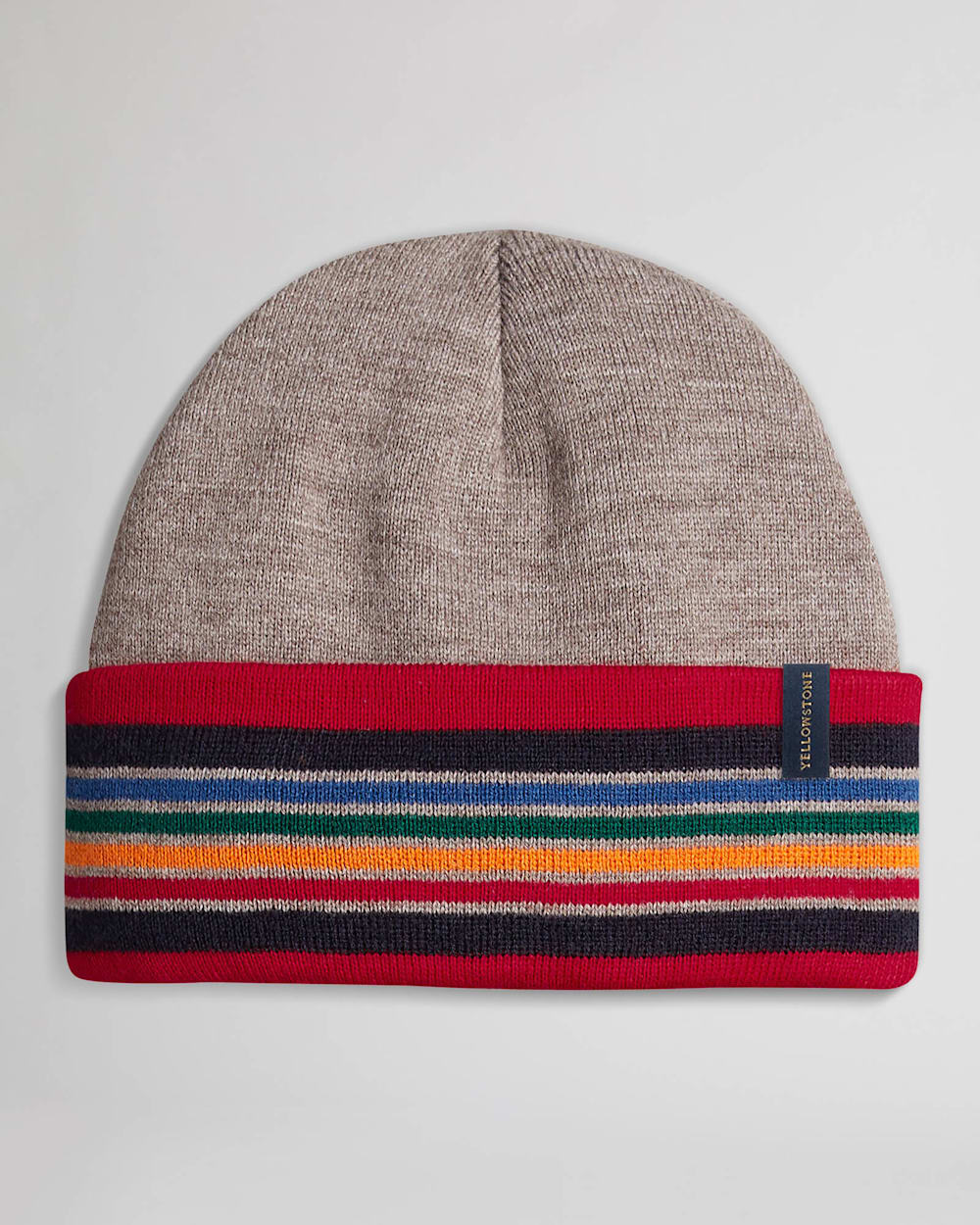 NATIONAL PARK STRIPE BEANIE IN YELLOWSTONE TAUPE image number 1