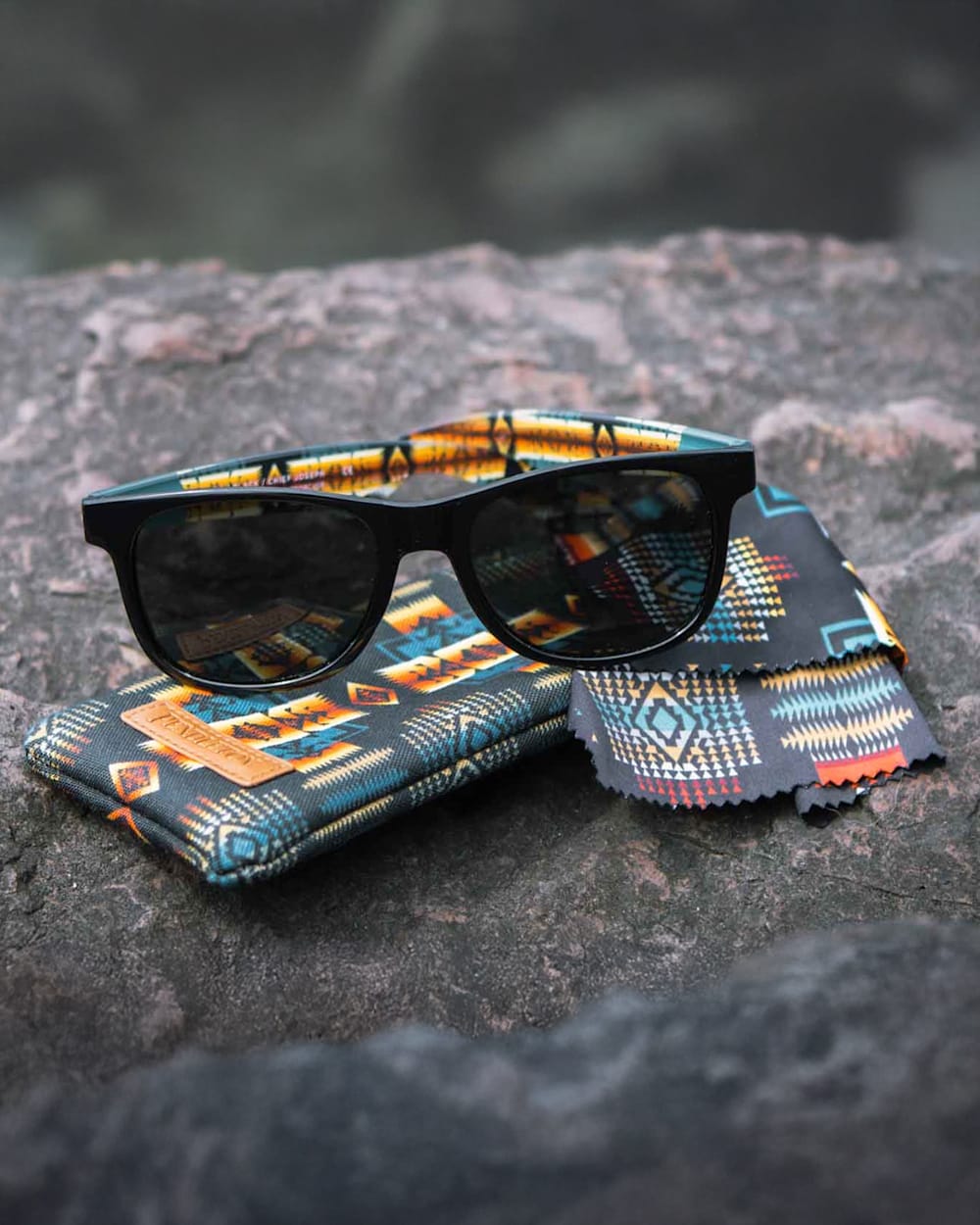 ALTERNATE VIEW OF SHWOOD X PENDLETON GABE POLARIZED SUNGLASSES IN BLACK/CHIEF JOSEPH image number 5