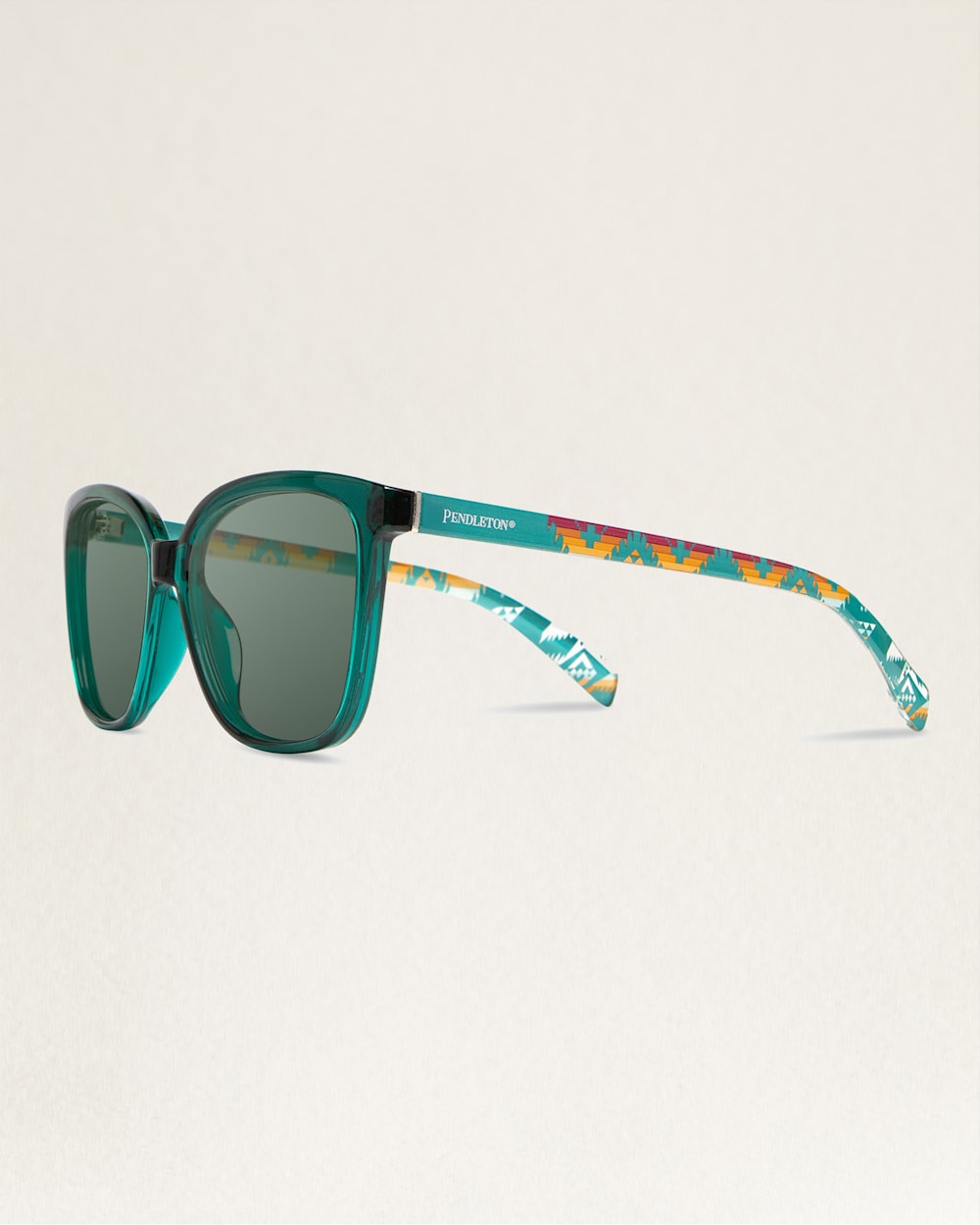 ALTERNATE VIEW OF SHWOOD X PENDLETON RYLAHN POLARIZED SUNGLASSES IN TEAL CRYSTAL/NEHALEM image number 2