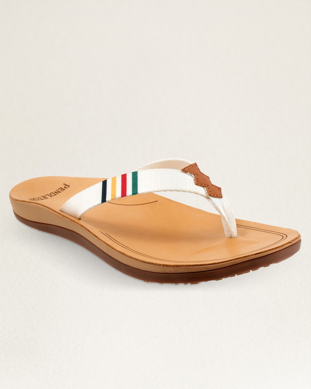 WOMEN'S NATIONAL PARK FLIP FLOPS IN GLACIER PARK WHITE image number 1