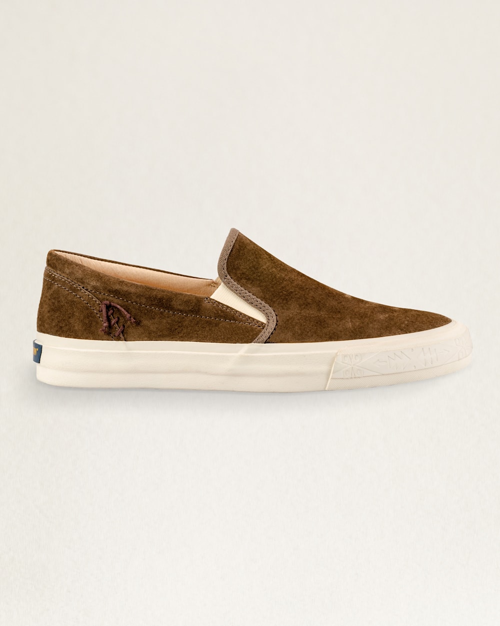 ALTERNATE VIEW OF MEN'S SUEDE SLIP-ON SHOES IN BROWN image number 3