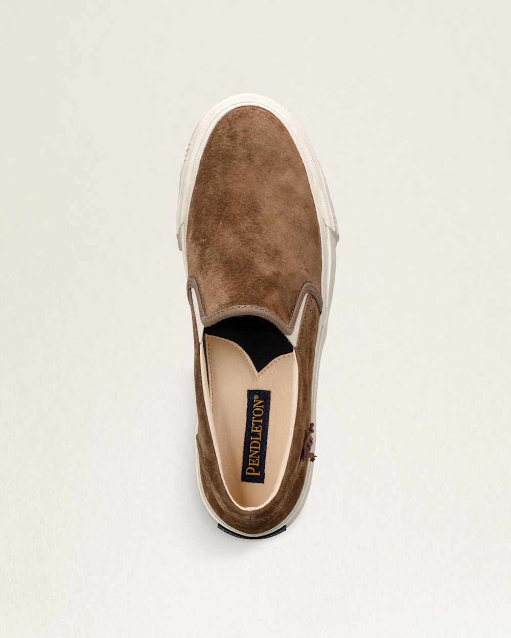 ALTERNATE VIEW OF MEN'S SUEDE SLIP-ON SHOES IN BROWN image number 5
