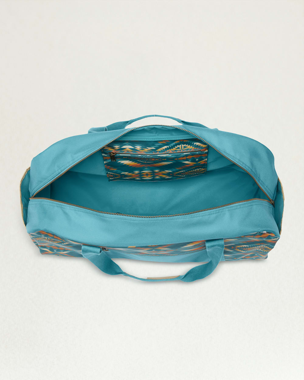 ALTERNATE VIEW OF SUMMERLAND BRIGHT CANOPY CANVAS WEEKENDER IN TURQUOISE image number 3