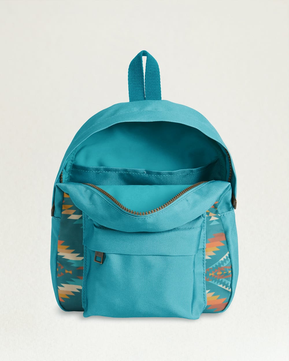 ALTERNATE VIEW OF SUMMERLAND BRIGHT CANOPY CANVAS MINI BACKPACK IN TURQUOISE image number 3