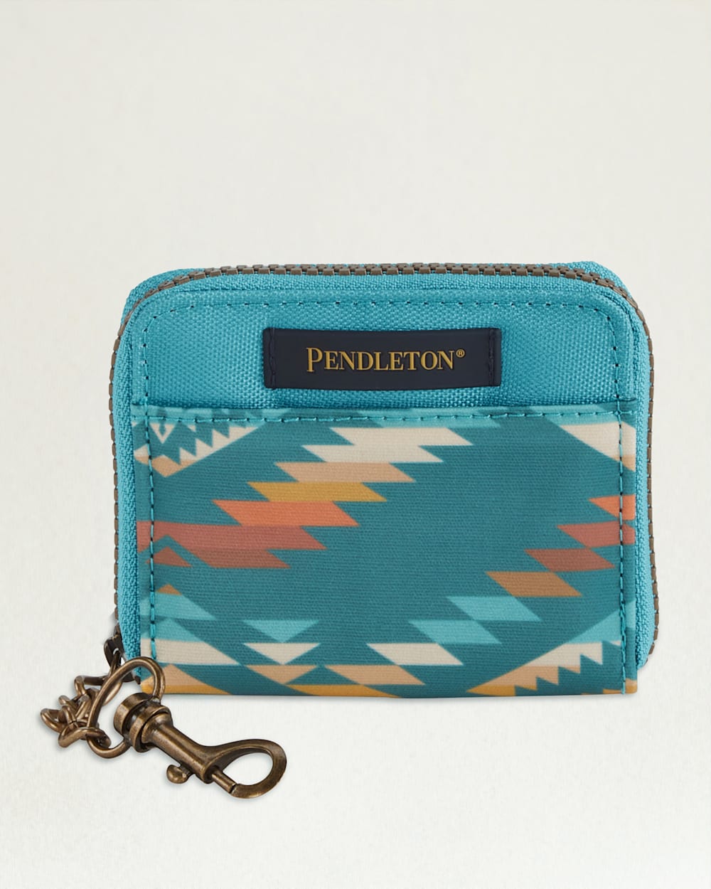 SUMMERLAND BRIGHT CANOPY CANVAS KEYCHAIN WALLET IN TURQUOISE image number 1