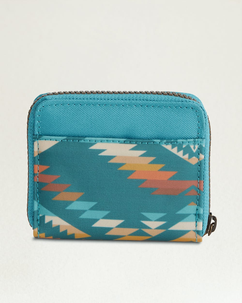 ALTERNATE VIEW OF SUMMERLAND BRIGHT CANOPY CANVAS KEYCHAIN WALLET IN TURQUOISE image number 2