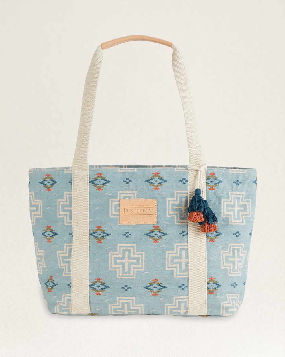 SAN MARINO COTTON EVERYDAY TOTE IN LIGHT BLUE image number 1