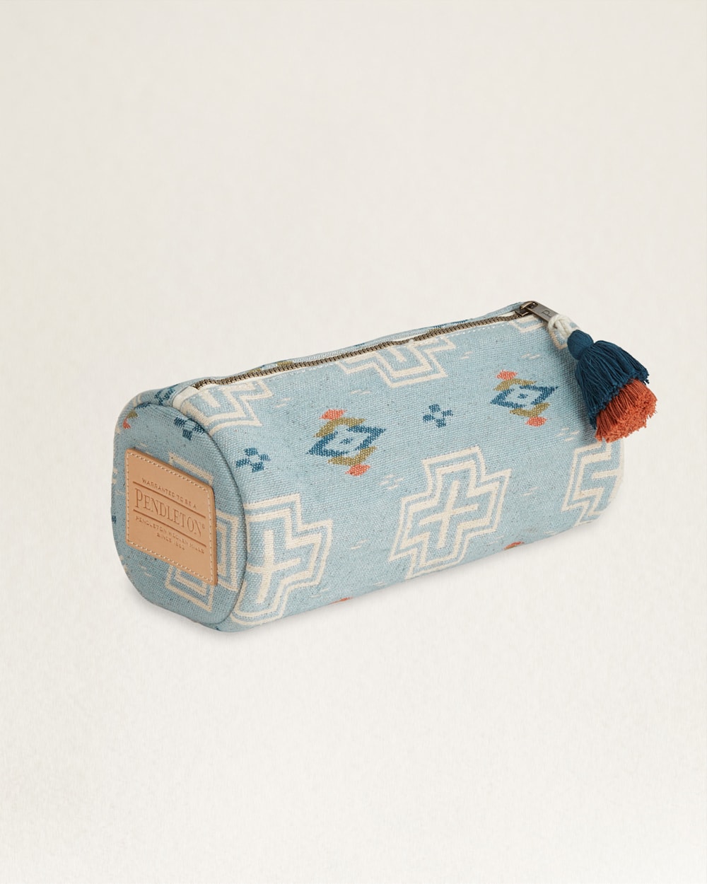 ALTERNATE VIEW OF SAN MARINO COTTON COSMETIC BAG IN LIGHT BLUE image number 2