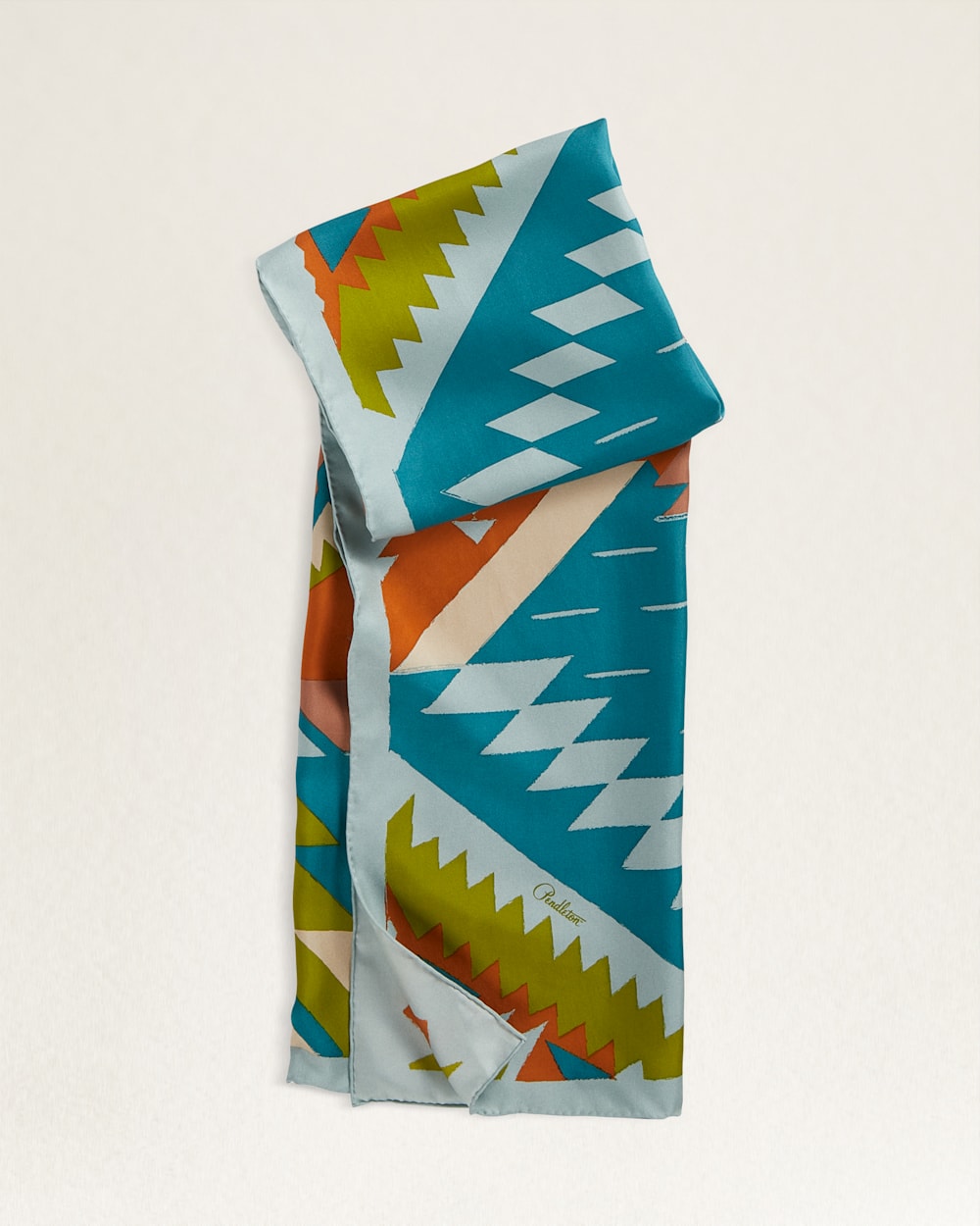 HIGHLAND PEAK SILK SCARF IN TURQUOISE MULTI image number 1