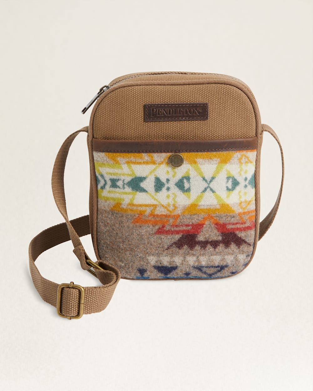 HIGHLAND PEAK CROSSBODY SATCHEL IN TAN MULTI image number 1