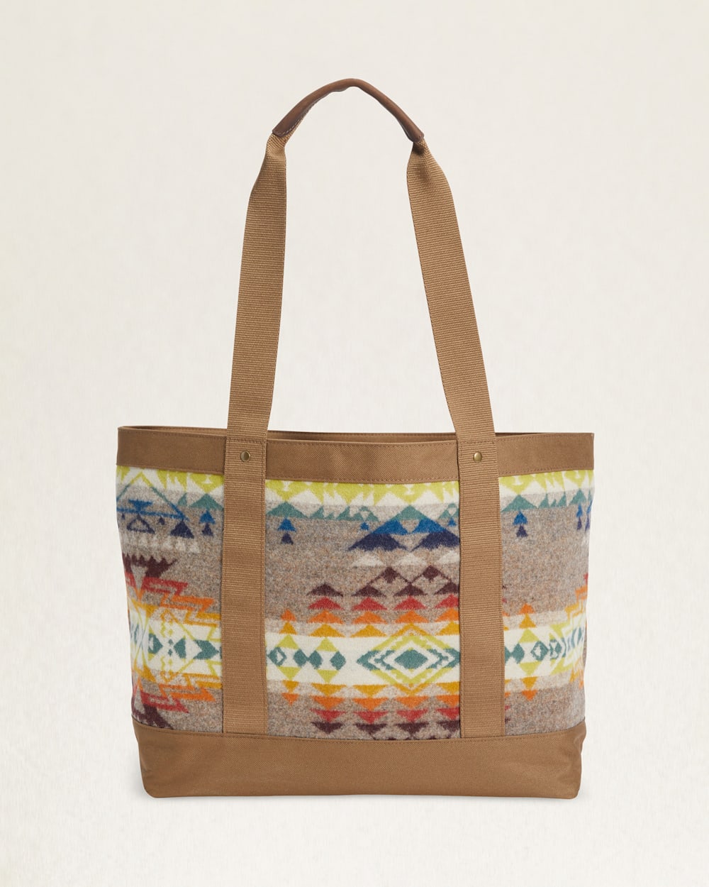 ALTERNATE VIEW OF HIGHLAND PEAK ZIP TOTE IN TAN MULTI image number 2