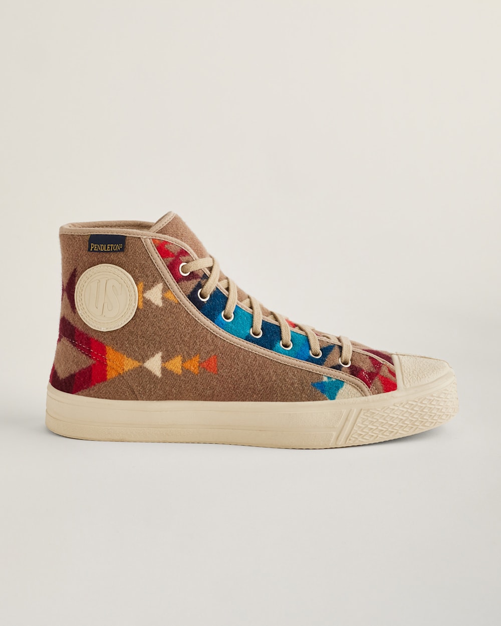 ALTERNATE VIEW OF US RUBBER CO X PENDLETON PILOT ROCK HIGH TOPS IN TAN image number 2