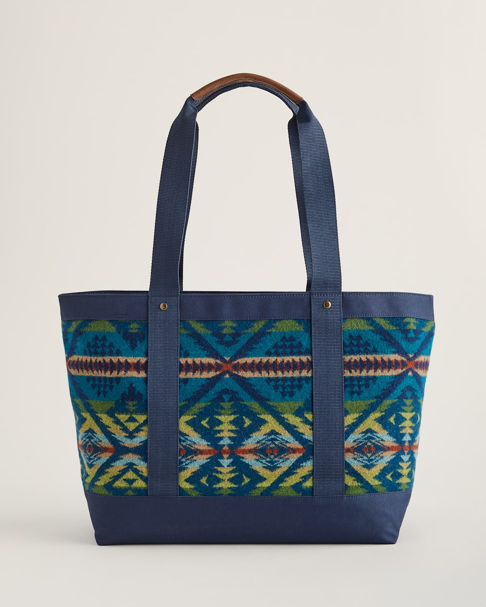 ALTERNATE VIEW OF DIAMOND DESERT ZIP TOTE IN BLUE MULTI image number 3