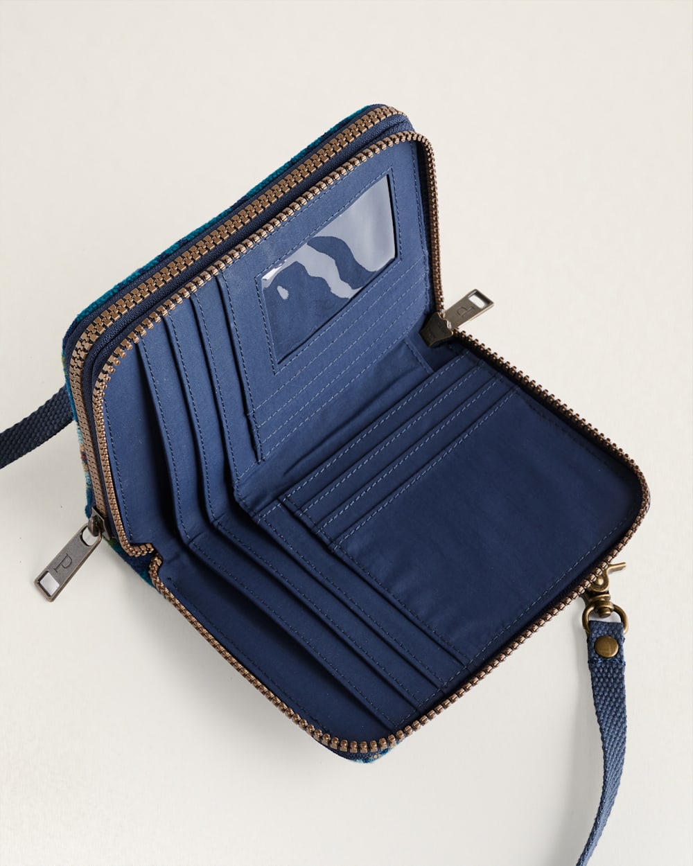 ALTERNATE VIEW OF DIAMOND DESERT CROSSBODY ORGANIZER IN BLUE MULTI image number 4
