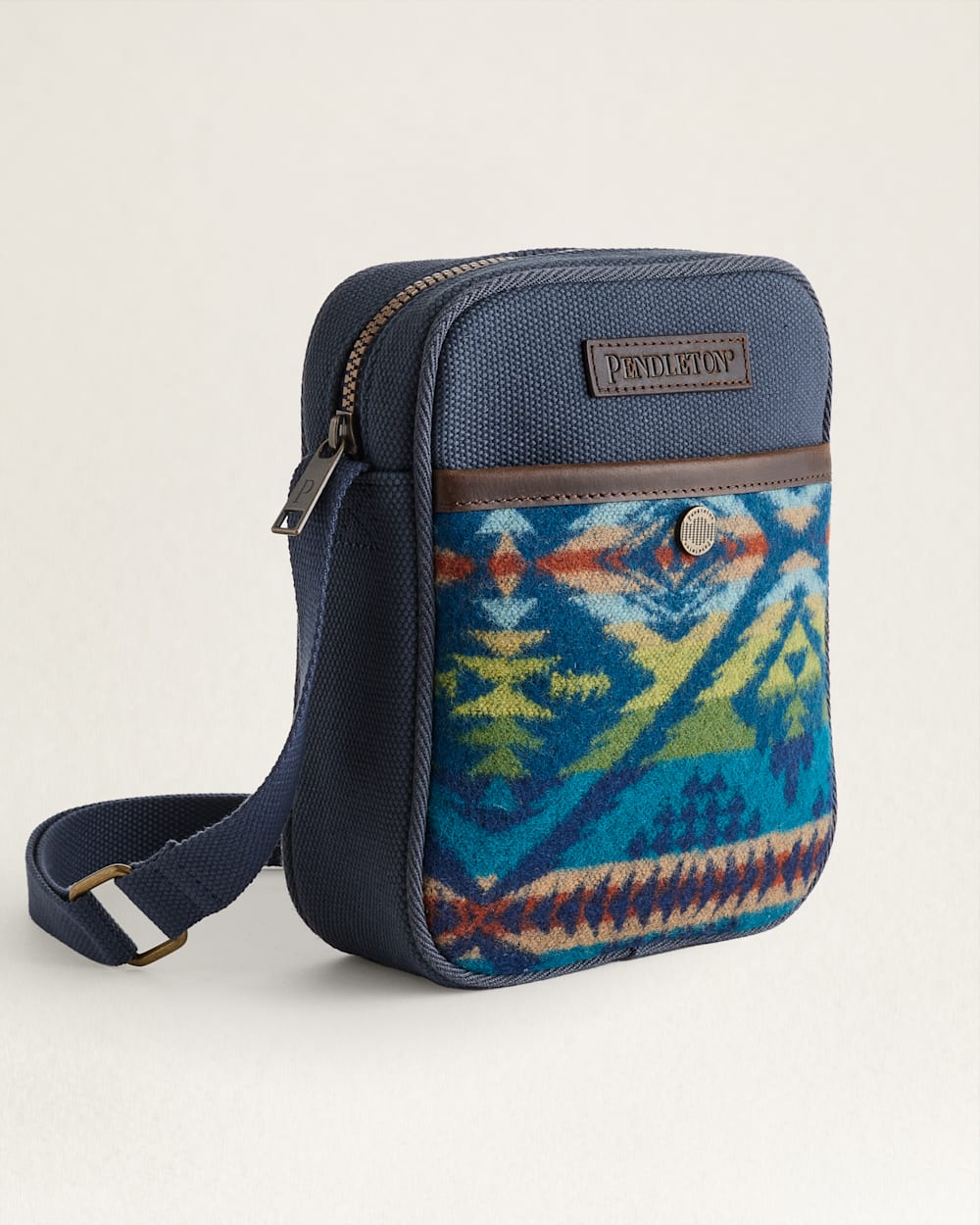 ALTERNATE VIEW OF DIAMOND DESERT CROSSBODY SATCHEL IN BLUE MULTI image number 4