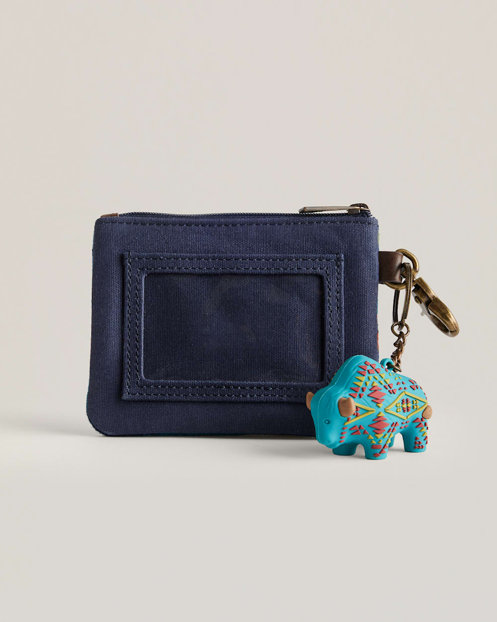 ALTERNATE VIEW OF DIAMOND DESERT ID POUCH IN BLUE MULTI image number 2