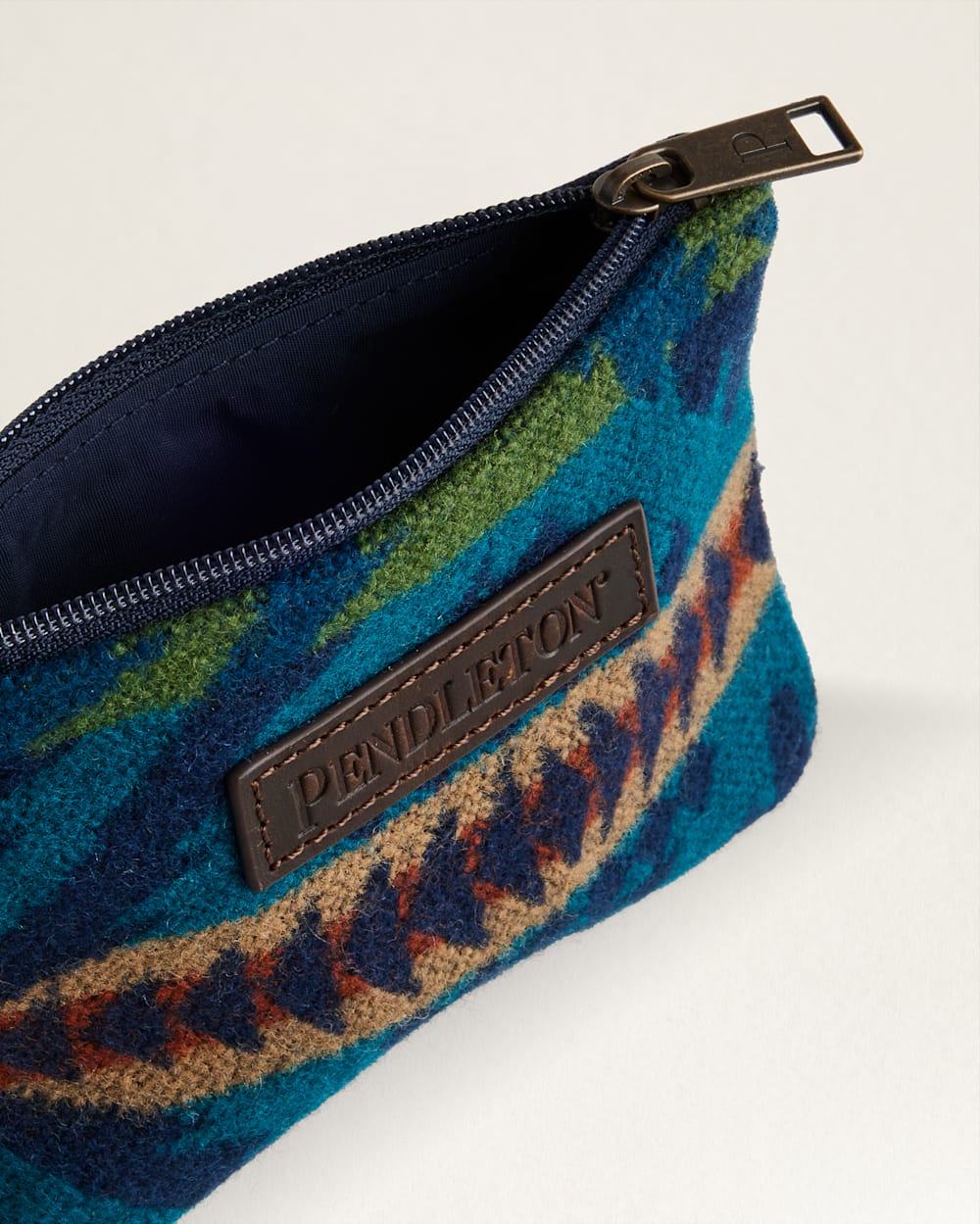 ALTERNATE VIEW OF DIAMOND DESERT ID POUCH IN BLUE MULTI image number 3