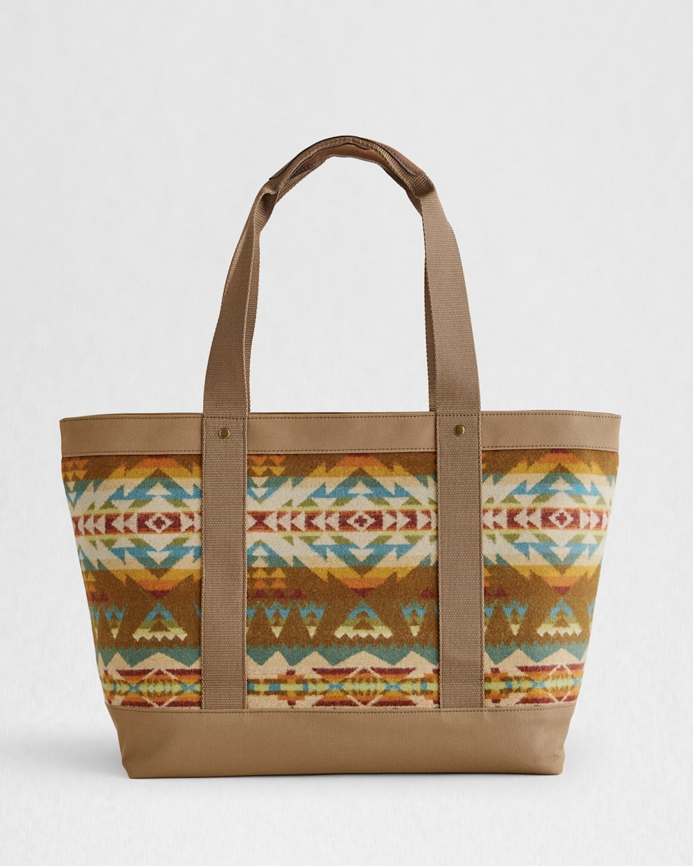 ALTERNATE VIEW OF SOLSTICE CANYON ZIP TOTE IN BROWN MULTI image number 2