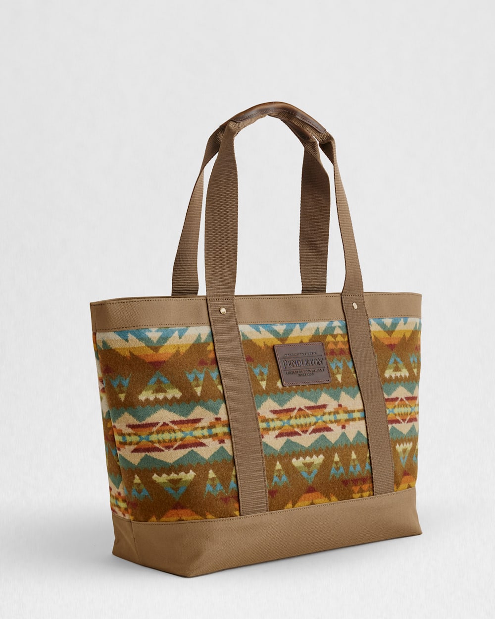 ALTERNATE VIEW OF SOLSTICE CANYON ZIP TOTE IN BROWN MULTI image number 3
