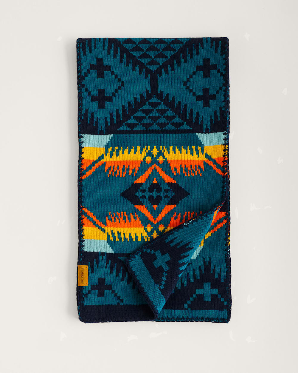NEHALEM MERINO KNIT SCARF IN AQUA image number 1
