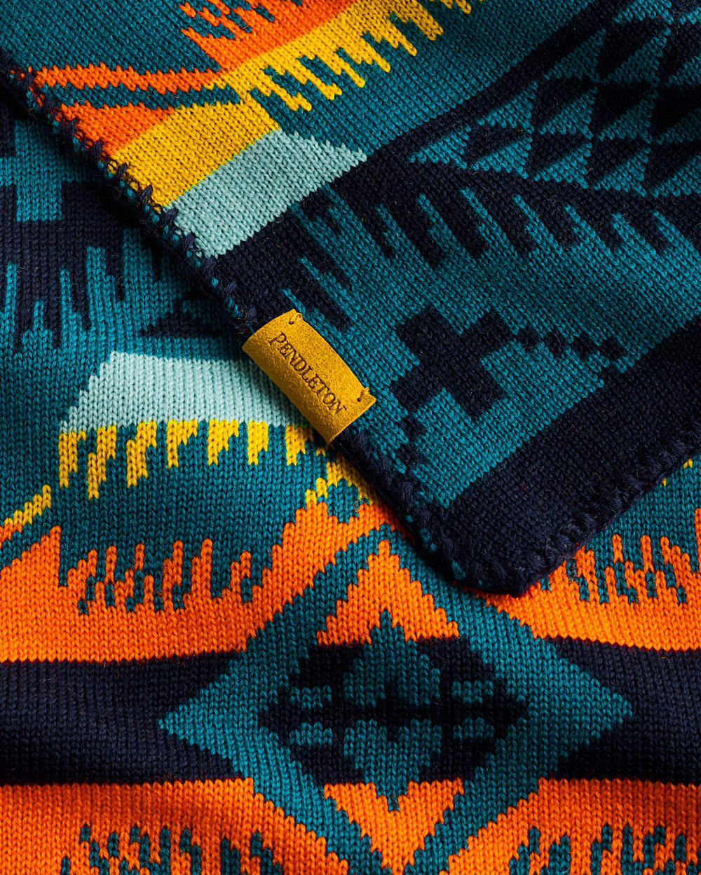 ALTERNATE VIEW OF NEHALEM MERINO KNIT SCARF IN AQUA image number 2