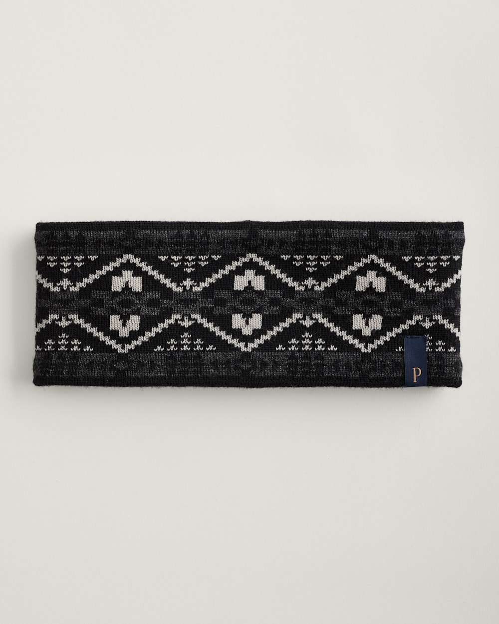 FOUR CORNERS FLEECE-LINED MERINO HEADBAND IN BLACK image number 1