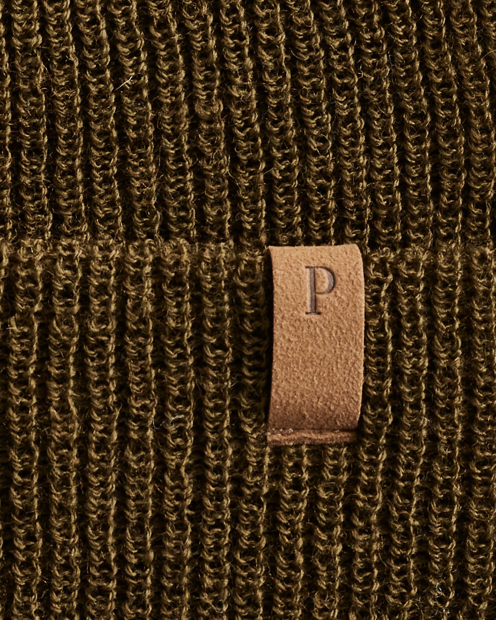 ALTERNATE VIEW OF WOOL WATCH CAP IN ARMY GREEN image number 2