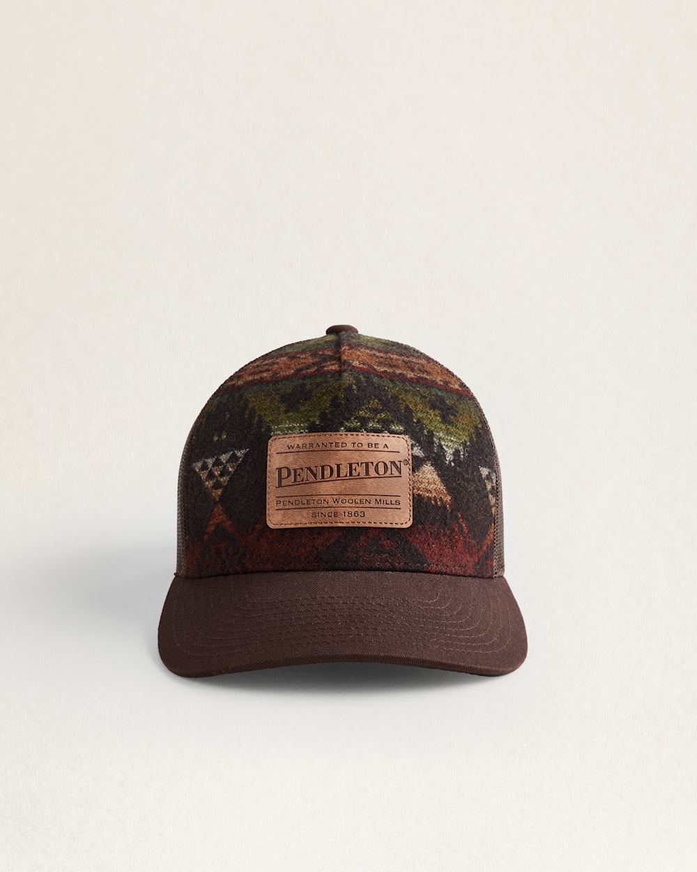 ALTERNATE VIEW OF NEHALEM WOOL TRUCKER HAT IN BROWN image number 3