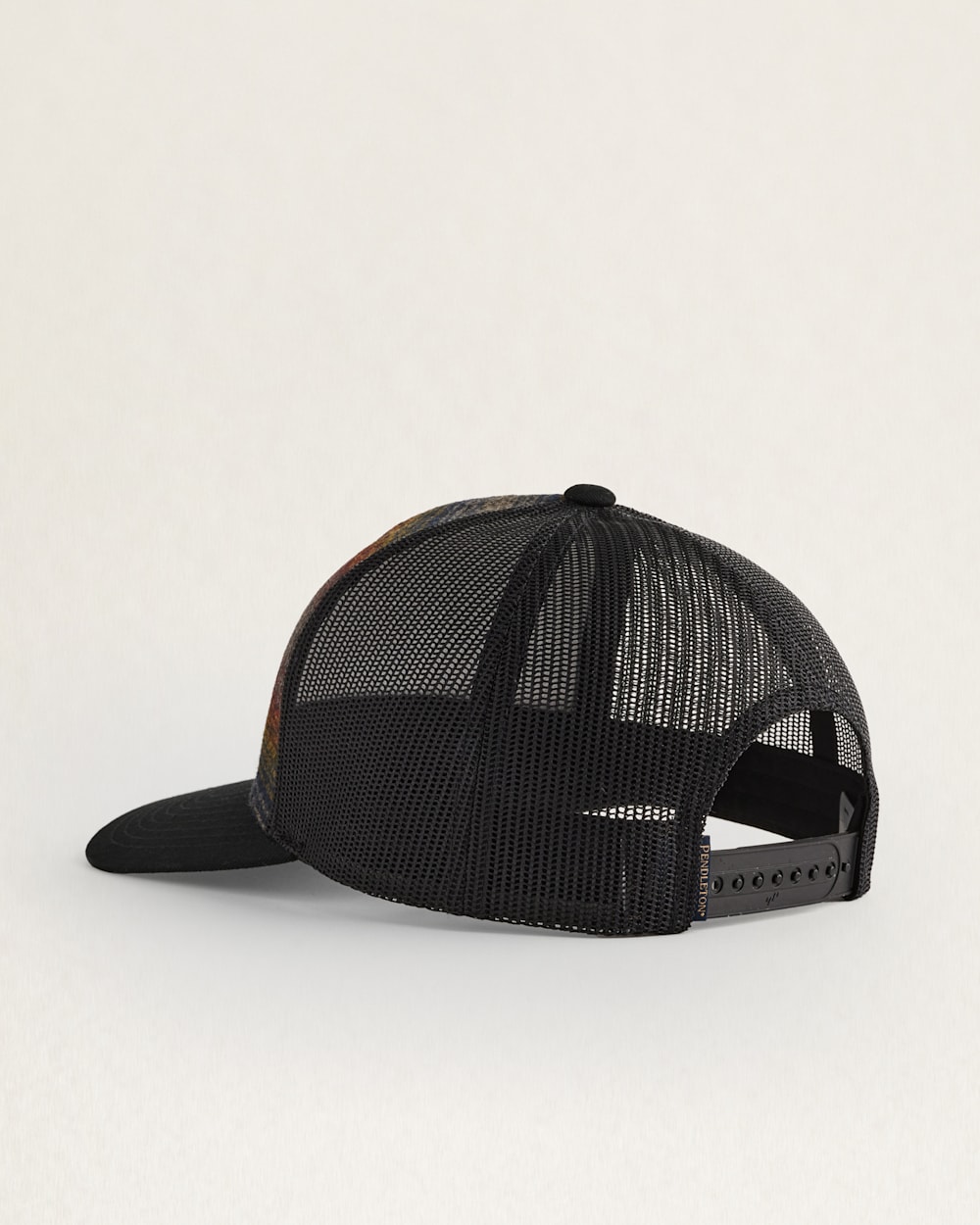 ALTERNATE VIEW OF OMBRE STRIPE WOOL TRUCKER HAT IN BROWN MULTI image number 2